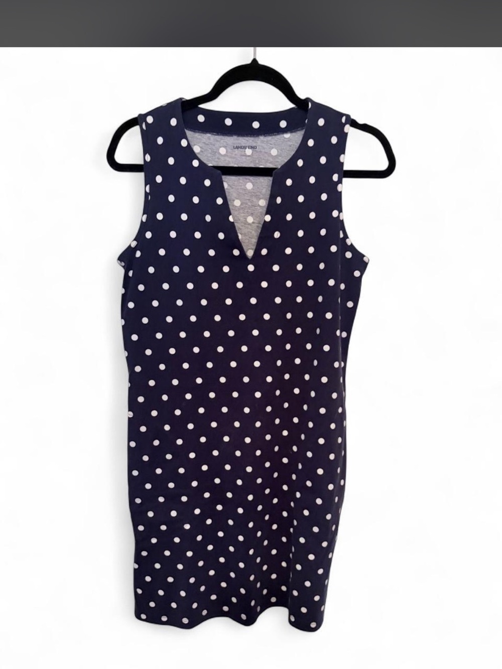 Navy & White Polka Dot Dress